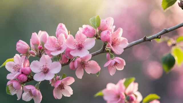 Kashmiri apple tree flowers naturally.