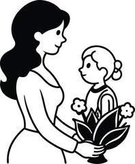 mother's day silhouette vector designs 27