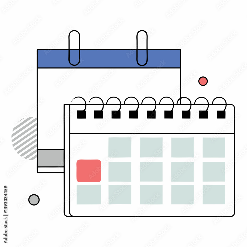 Poster planning your future, scheduling important events and marking special dates on a simple and colorful