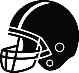 American football helmet protection vector design. silhouette helmet vector design.
