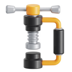 3D illustration of clamps for construction tool