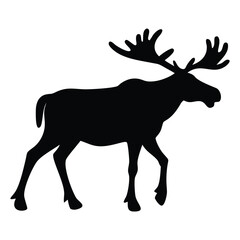 deer silhouette vector illustration