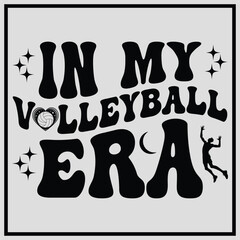  In My Volleyball Era T-Shirt design, Volleyball Lover Shirt, Volleyball Gift Design, Funny Volleyball
