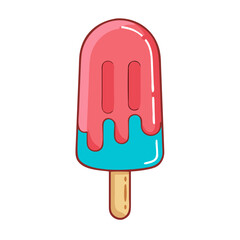 ice cream colored icon on transparent background 
