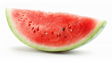 A slice of Watermelon, Citrullus fruit on a white background