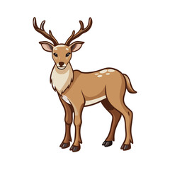 deer colored icon on transparent background 

