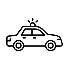 Obraz premium Police Car Icon for Law Enforcement and Security Themes