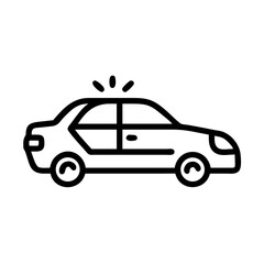 Police Car Icon for Law Enforcement and Security Themes