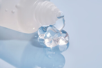 The texture of the cosmetic gel in the tube.