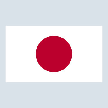 Flag of japan - Sphere japan flg icon isolated on white national flag red vector illustration