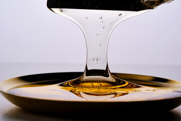 Photo of a sugar paste for depilation hair removal procedure. Texture.