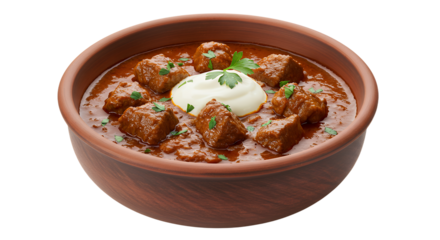 Delicious savory meat dish served in an elegant ceramic bowl showcasing rich textures and appetizing presentation