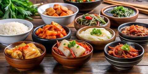 Delectable Array of Gourmet Dishes: A visual symphony of flavors unfolds, as an artful composition of gourmet dishes showcases a diverse assortment of culinary delights.