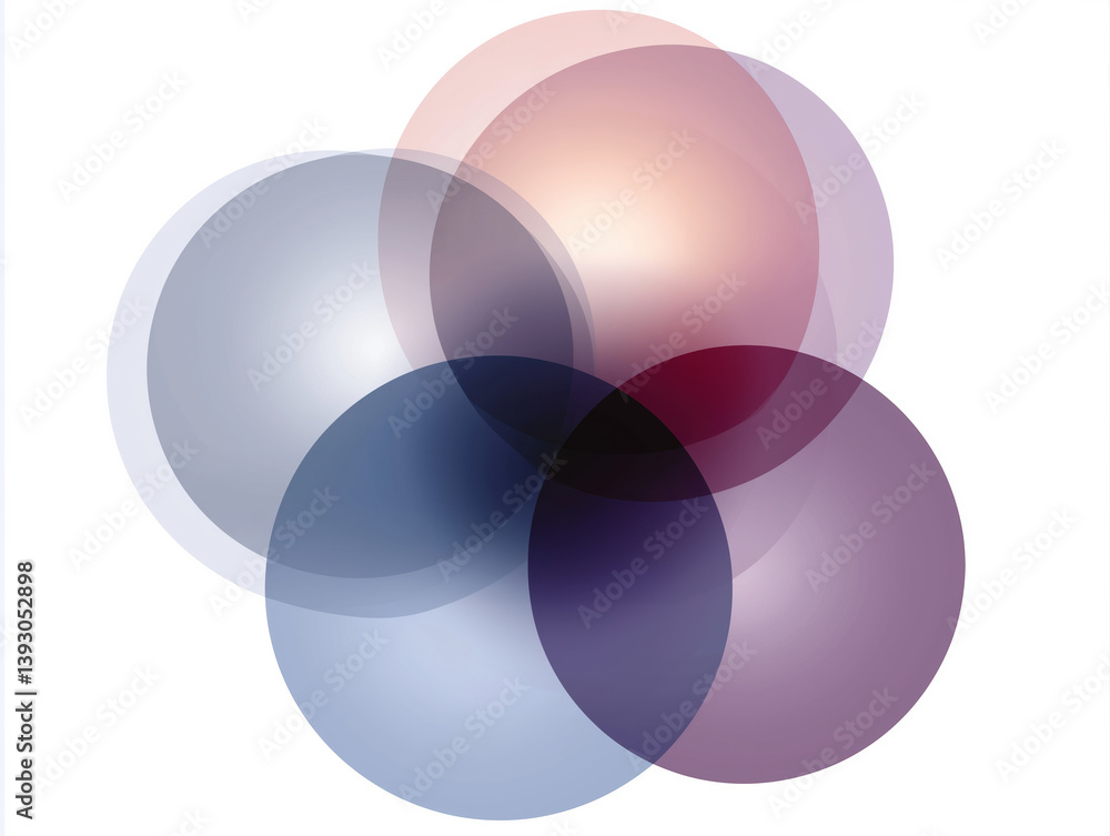 Aufkleber colorful overlapping circles showing how colors blend in art and design
