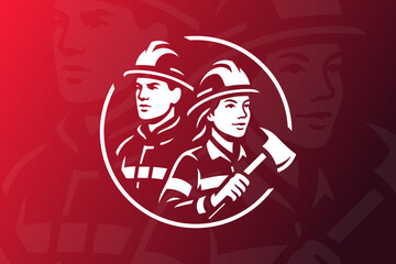 International Firefighters' Day. May 4. Vector illustration. Holiday banner, card, poster and background template.