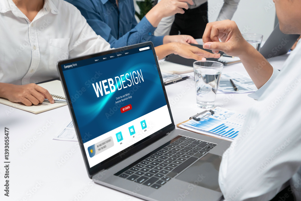 Poster website design software provide brisk template for online retail business and e-commerce