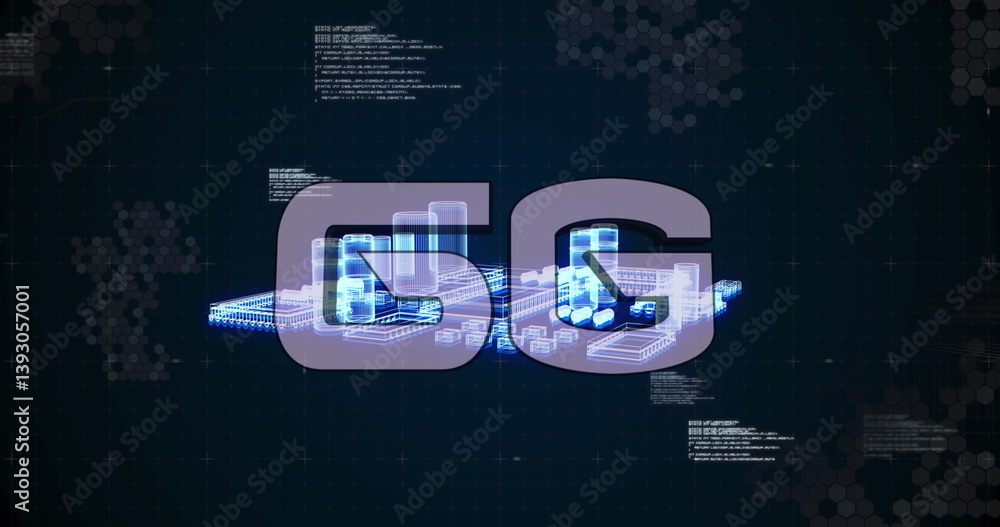 Poster image of 6g text, data processing and computer processor spinning