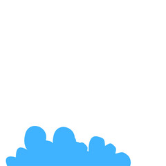 Flat Style Curly Clouds