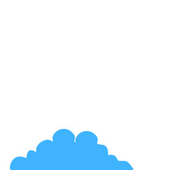 Flat Style Curly Clouds