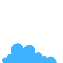 Flat Style Curly Clouds