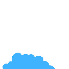 Flat Style Curly Clouds