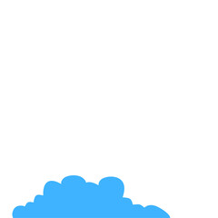 Flat Style Curly Clouds