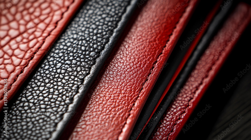 Aufkleber luxurious leather texture showcases rich colors and patterns generative ai