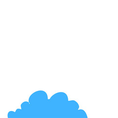 Flat Style Curly Clouds