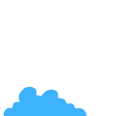Flat Style Curly Clouds