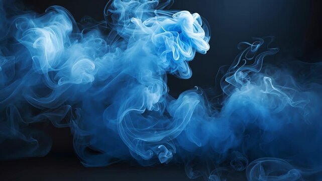 Misty blue haze swirling against a dark background.