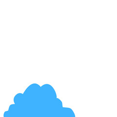 Flat Style Curly Clouds