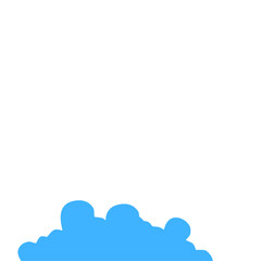 Flat Style Curly Clouds