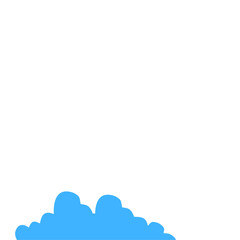 Flat Style Curly Clouds