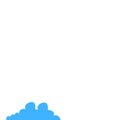 Flat Style Curly Clouds