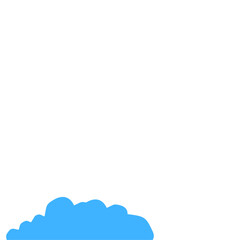 Flat Style Curly Clouds