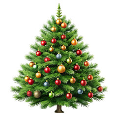 realistic christmas tree isolated on white background.png