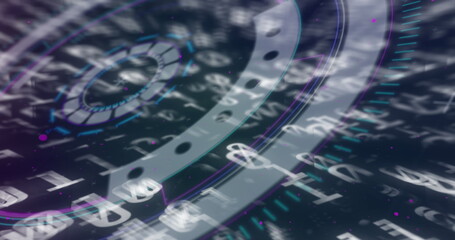 Image of scope scanning over binary coding in background