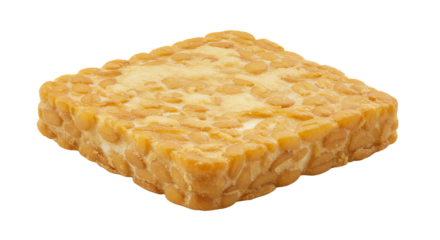 Golden brown square snack with crisp texture ideal for culinary imagery and food presentation