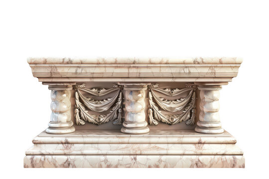 Empty stone pedestal display and decor