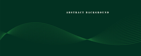 Abstract green wave background