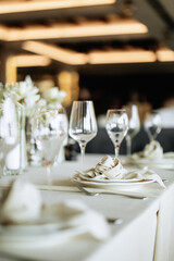Elegant Table Setting in Fine Dining Restaurant