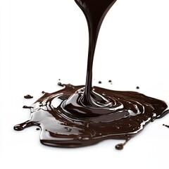 Melted chocolate pouring and spreading (1)