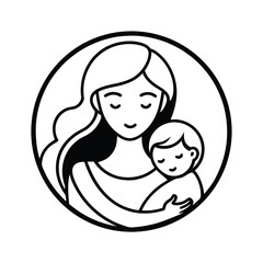 Mom Baby Love Graphic Design.