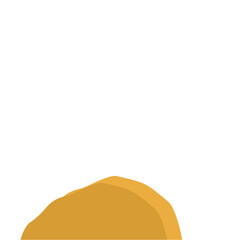 Flat Style Desert Rocks Illustration