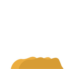 Flat Style Desert Rocks Illustration