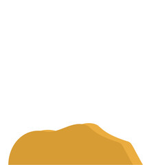 Flat Style Desert Rocks Illustration