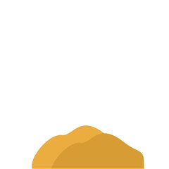 Flat Style Desert Rocks Illustration