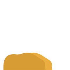 Flat Style Desert Rocks Illustration