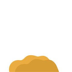 Flat Style Desert Rocks Illustration