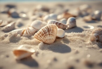 seashells day sunny sand sea hot sun concept wood holiday design sky ocean summer blue beach marin shell white water sunlight background texture beautiful seashell nature star tropical nautilus